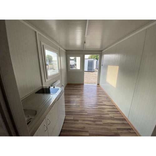 Kontener biurowy 6,00 x 2,40 m z toaletą, prysznicem i kuchnią